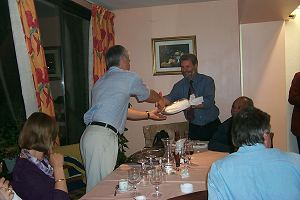 Überreichung des Geschenkes