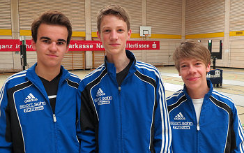 Steffen Stocker, Johannes Liske und Maximilian Aminde