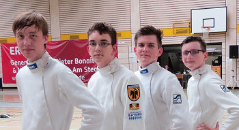 Lukas Dressler, Fabian Schuleit, David und Jonathan Stahl