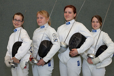 Das Degenteam - mit Sina Freier, Julia Jahn, Annika Freier und Rosa Hinzpeter