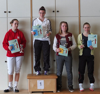 Dritter Platz für Elena Becker (ganz rechts im Bild)